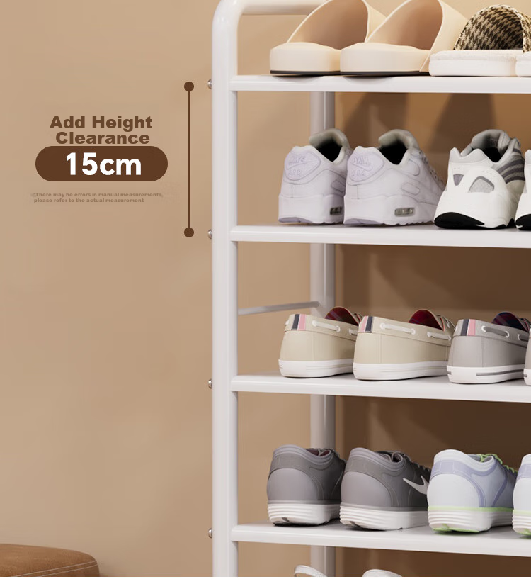 QIAONAMEI Shoe Rack, Simple Home Entryway, Dormitory, Indoor Rental Apartment, Multi-Layer Storage Shoe Shelf, 5 Tiers, QNM1245-WH 12