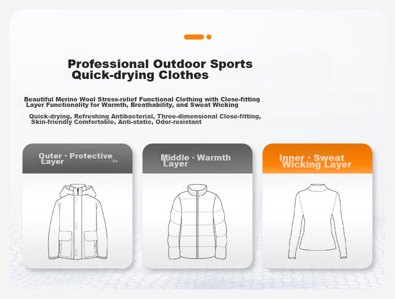 SURPINE Yuxue Series Merino Wool Quick-Dry Ski Base Layer for Women, Functional Underwear, Sweat-Wicking Outdoor Undershirt 10