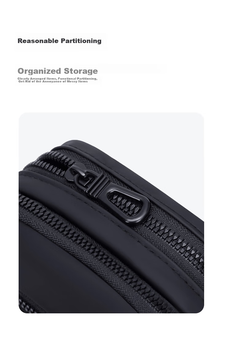 GOLF Shoulder Bag for Men, Casual Large Capacity Crossbody Bag, Multi-Compartment Phone Bag, Water-Resistant Trendy Portable Sports Hanging Bag, Versatile Fashionable Small Backpack 5I796325J Misty Black 12