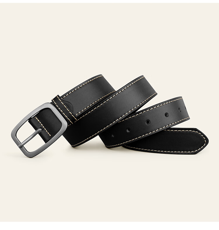 COW Men's Leather Belt with Pin Buckle, Summer Jeans Belt, Casual Birthday Gift for Husband Or Father's Day Present 11