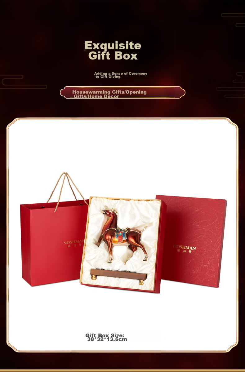 Nuoshiman, Successful Horse Figurine, Living Room Entrance Hallway Wine Cabinet Decoration, Executive Office Desk Ornament, High-End Housewarming And Business Opening Gift 5