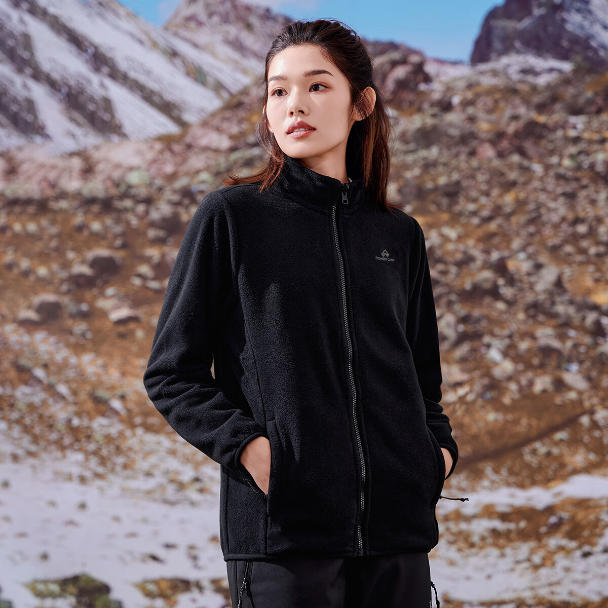 Pioneer Camp [300g Series] Fleece Jacket for Women, Spring And Autumn Casual Women's Jacket, Warm Fleece Inner Lining