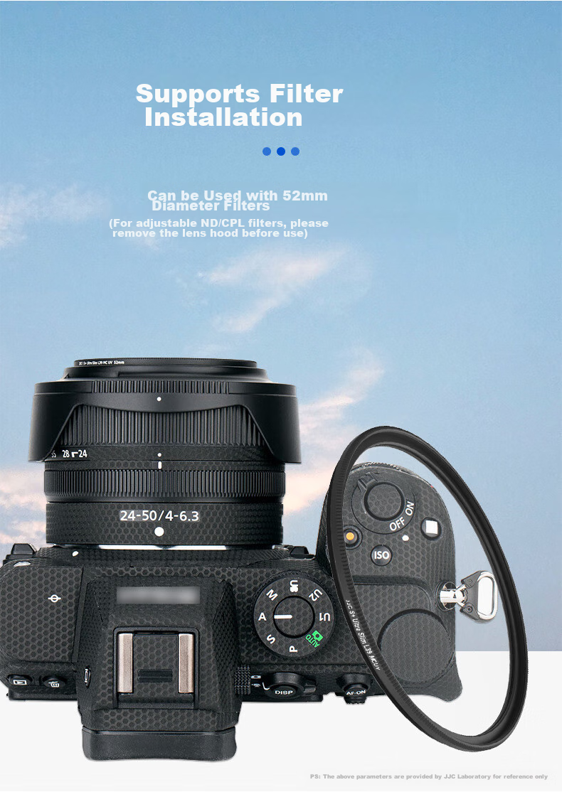 JJC Lens Hood for Nikon Z 24-50 F/4-6.3, Compatible with Z5, Z6, Z7, Z6 II, Z7II, Z62, Z72 Mirrorless Camera Accessories 5