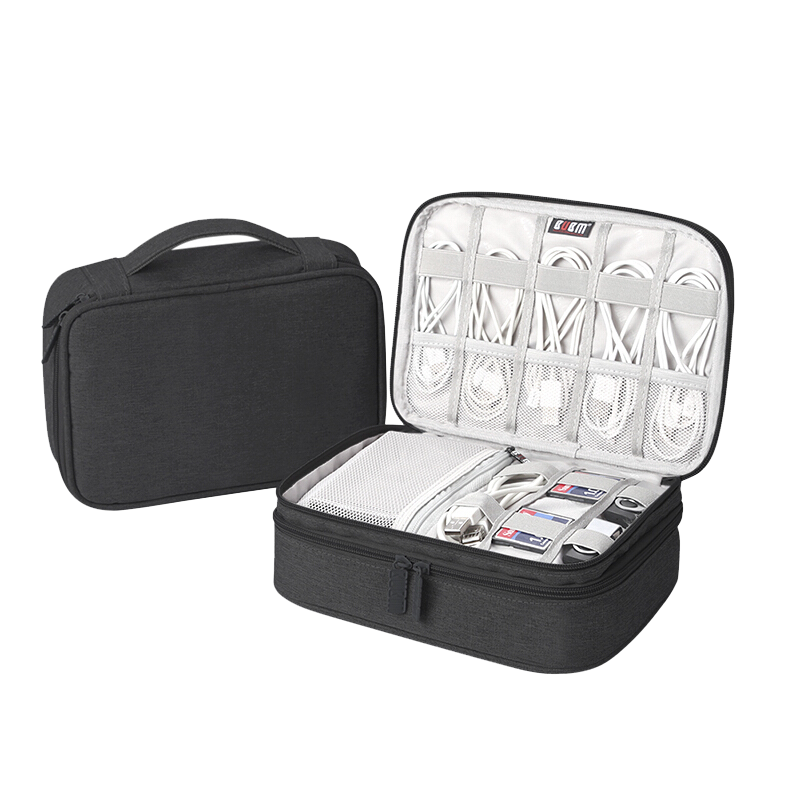 BUBM Cable Storage Bag, Power Box, Multifunctional Charging Cord Organizer, Portable Travel Digital Accessory Storage Pouch