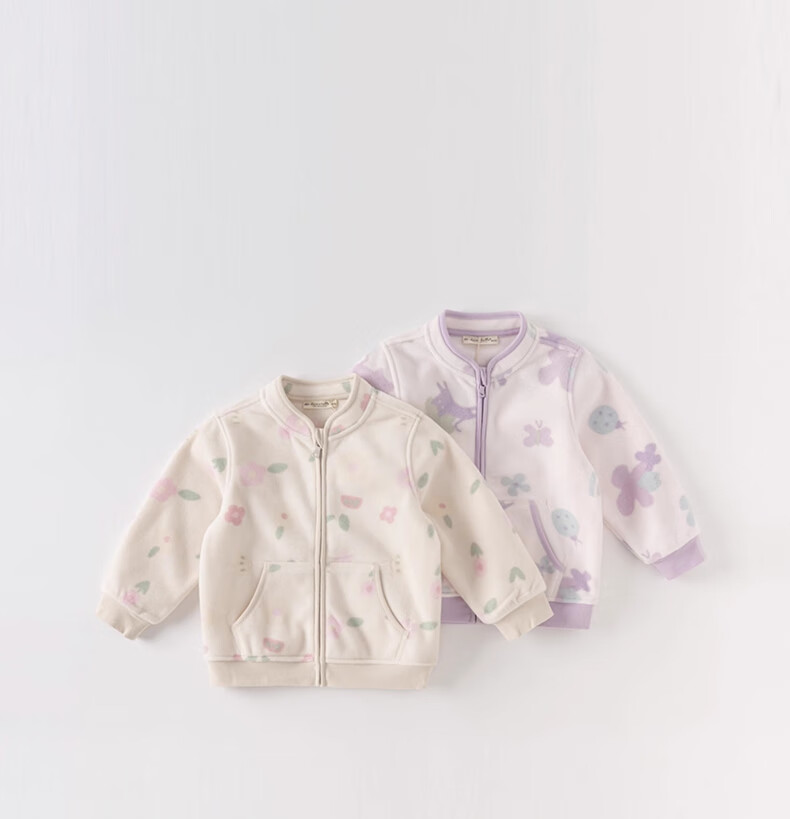 DAVE & BELLA [Hug Coat] Girls' Fleece Jacket, Spring And Autumn Children's Outerwear, Toddler Baby Fleece Clothing 5