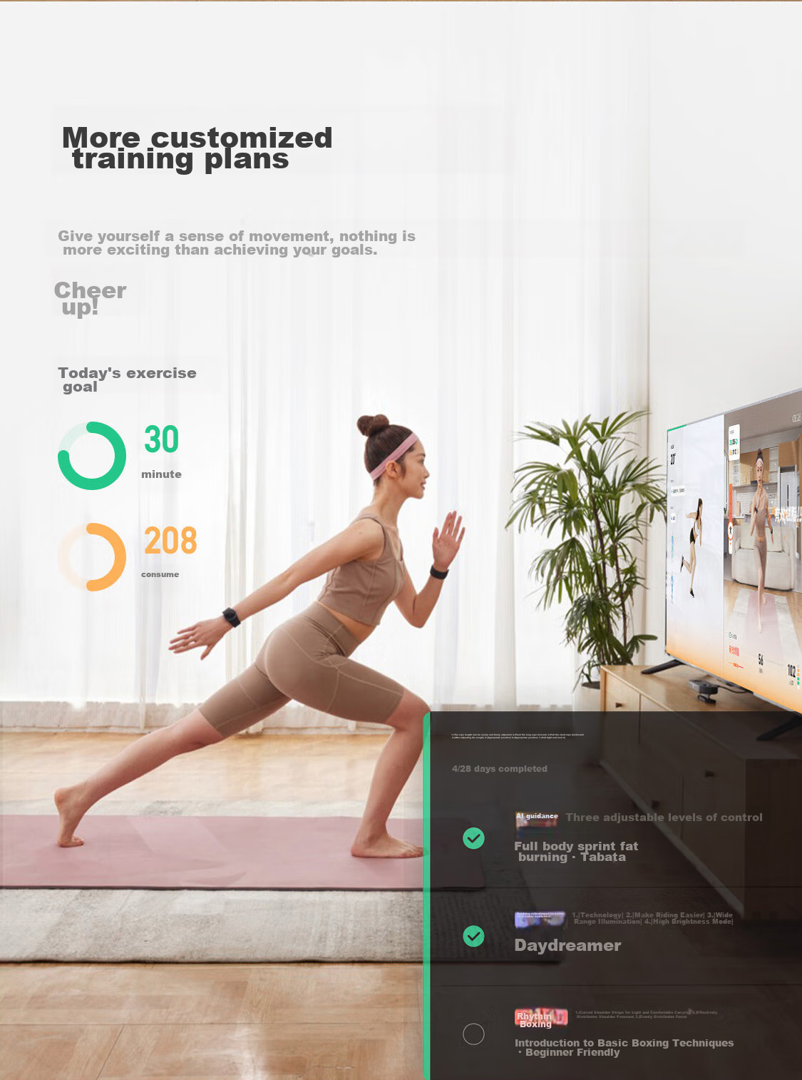 Keep Fitness Mirror Exercise Sensing Machine KS Smart Game Console with AI Guidance And Scoring, Motion Sensing Exercise Console 32