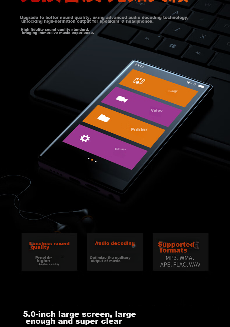 PHILIPS SA5819 MP3/MP4 Music Player, 5.0-Inch Display, 3GB RAM + 32GB Storage, Android 9.0, WIFI-Enabled Internet Access 7