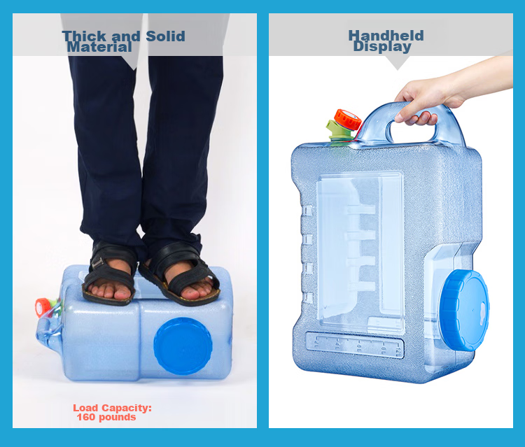 Suncojia Water Bucket, Outdoor Water Storage Bag with Tap, Portable Handheld Water Bag, Large Capacity Sandbag, Foldable Water Bucket 11