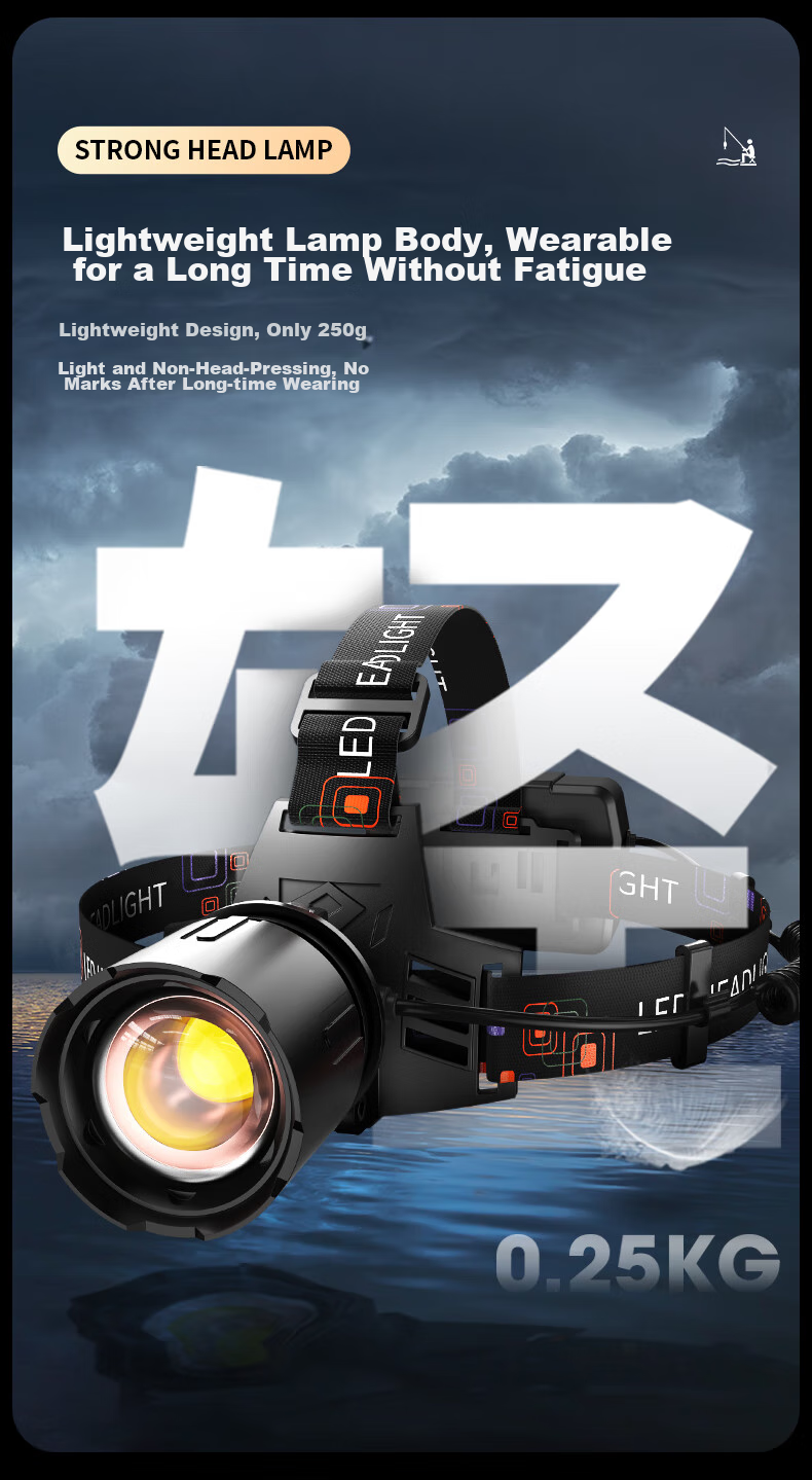 Tianhuo Rechargeable High-Brightness Headlamp Long-Lasting Waterproof Outdoor Headlight for Fishing Night Fishing Military Beachcombing 24
