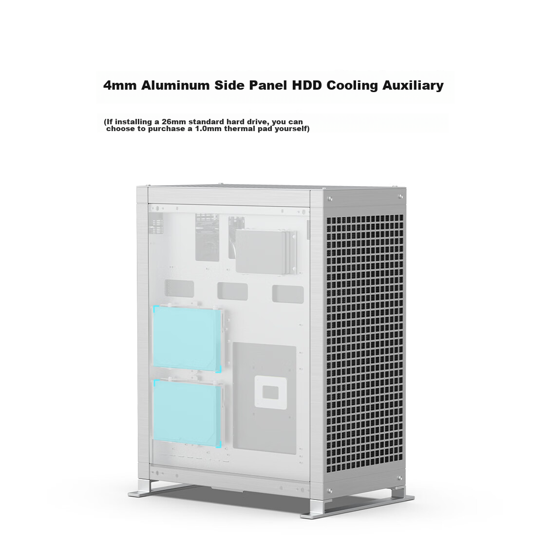 Abee PIXEL TWO All-Aluminum Computer Case, Silver with Aluminum Side Panel, Compatible with 4090 & 5090/Double 360mm Radiator Positions/E-ATX & EEB Motherboard/CNC Precision Machining 8