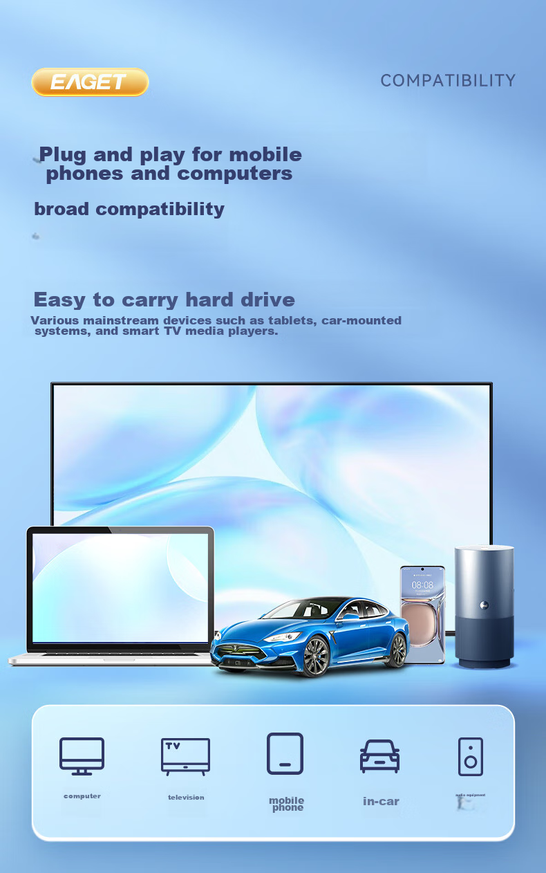 EAGET 256GB Dual Interface Solid State Flash Drive, High Speed up to 560MB/s, USB3.2 Type-C Dual-Use for Phone And Computer, Large Capacity Office USB Drive SU60 Compatible with Huawei And Apple 5