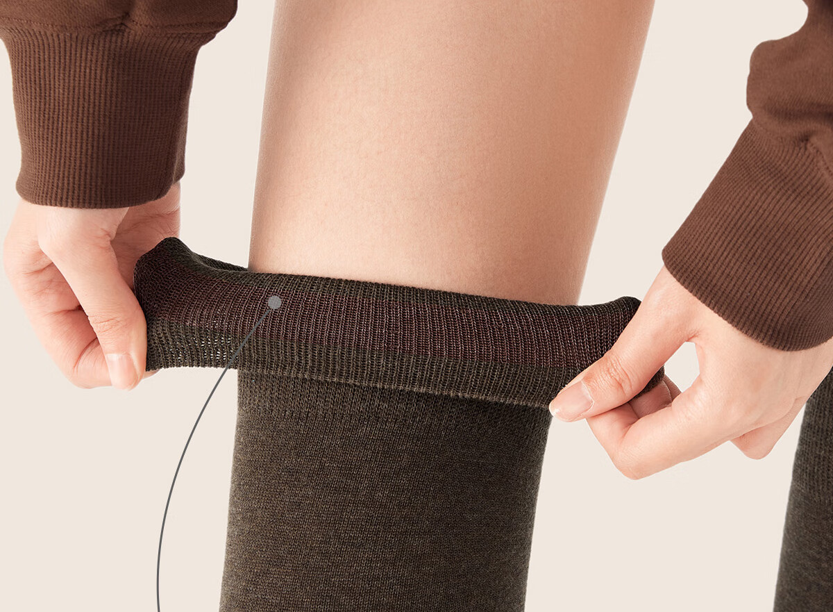 Mianzhuwu Anti-Slip Slim Leg Thigh Socks Knee Protection High Tube Pure Cotton 10A Antibacterial Non-Slip Over-Knee Socks Women's Long Socks 2 Pairs 12