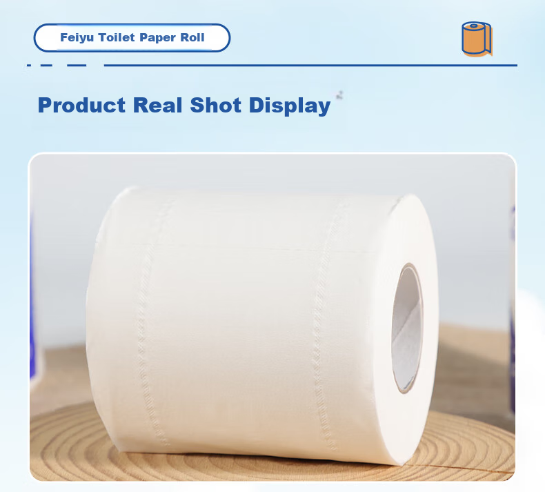 Feiyu Toilet Paper, 3-Ply, 140g*10 Rolls, Tissue Paper, Core Toilet Paper, Household Roll Paper, 4027-B 9