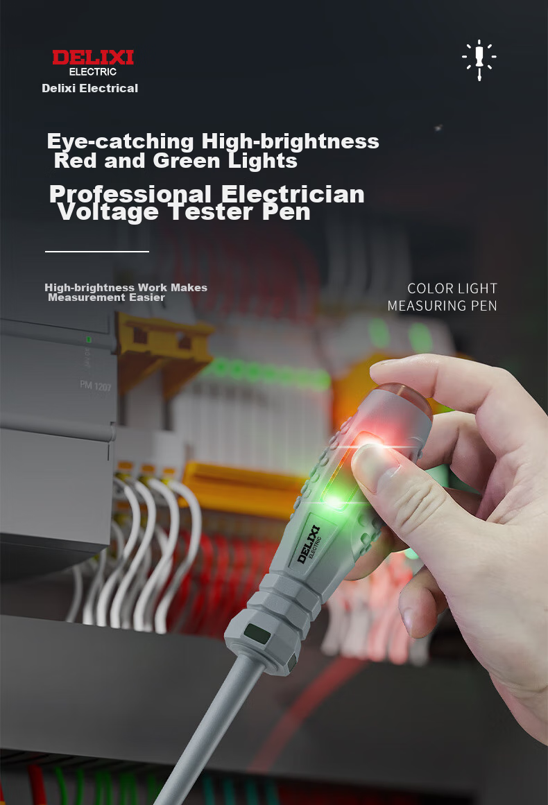 DELIXI Electric Pen for Electricians, Smart Wire Tester, Leakage Detector, Voltage Tester Pen, High-Strength Screwdriver, Electric Pe 5