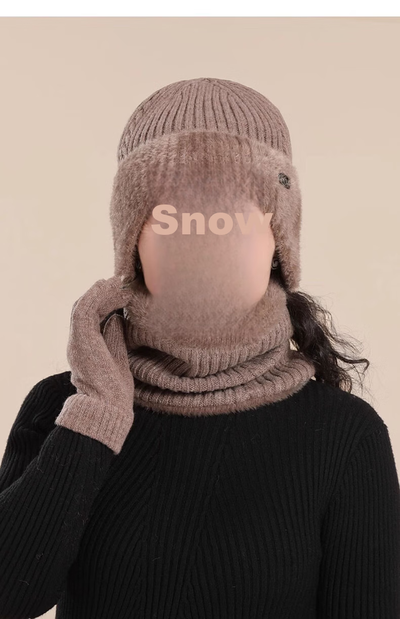 Hengyuanxiang Wool Hat for Women, Autumn And Winter Warmth, Middle-Aged And Elderly Wool Knitted Hat, Thickened, Birthday Gift for Mom Or Grandma 19