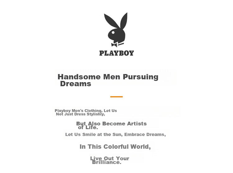 PLAYBOY Sweatshirt for Men, Round Neck, Autumn Korean Style Trendy Loose Casual Clothing for Me 6
