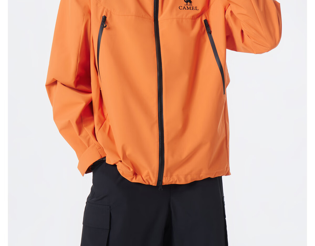 CAMEL Outdoor Jacket 2.0, Men's And Women's Mountain Hiking Wear, Windproof And Water-Resistant Travel Coat, M15BAKI063 23
