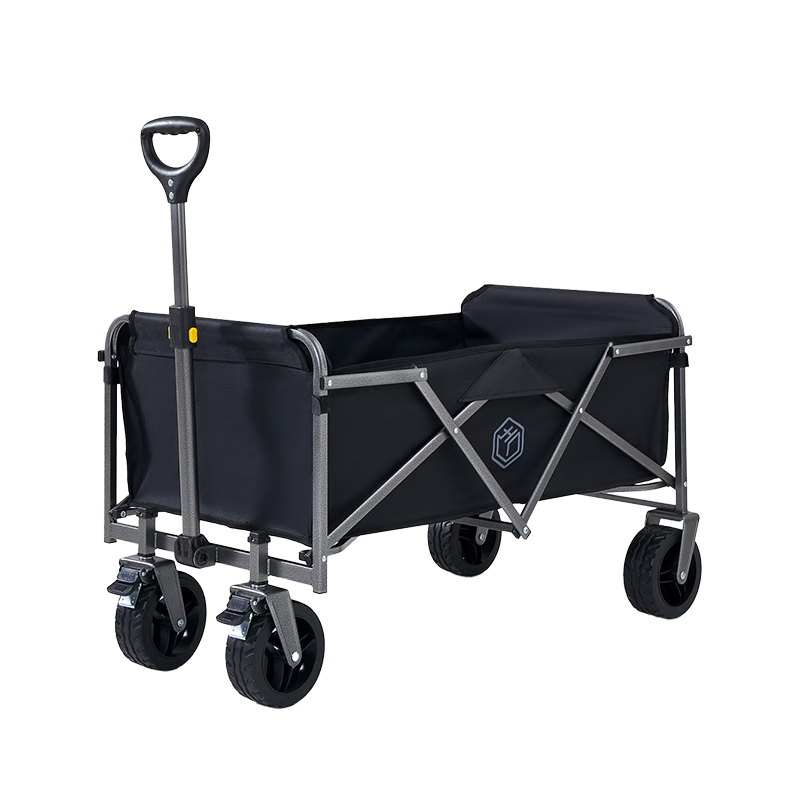 JD Original All-Terrain Wide-Wheel Outdoor Camping Cart, Foldable Storage Campsite Cart, Small Trolley, Trailer with Dual Brakes, Picnic And Street Vending Cart