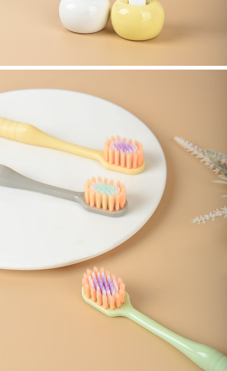 BRUSHING BEAR Soft Bristle Toothbrush Thin Wide Head Gum Protection Adult Unisex Household Pack of 10 Individually Wrapped JD Self-Operated 13