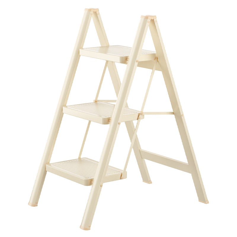 Kentai Household Folding A-Frame Ladder Thickened Steel Pipe Iron Ladder Widened Pedal Step Ladder Engineering Ladder Four-Step Ladder F3-NB4