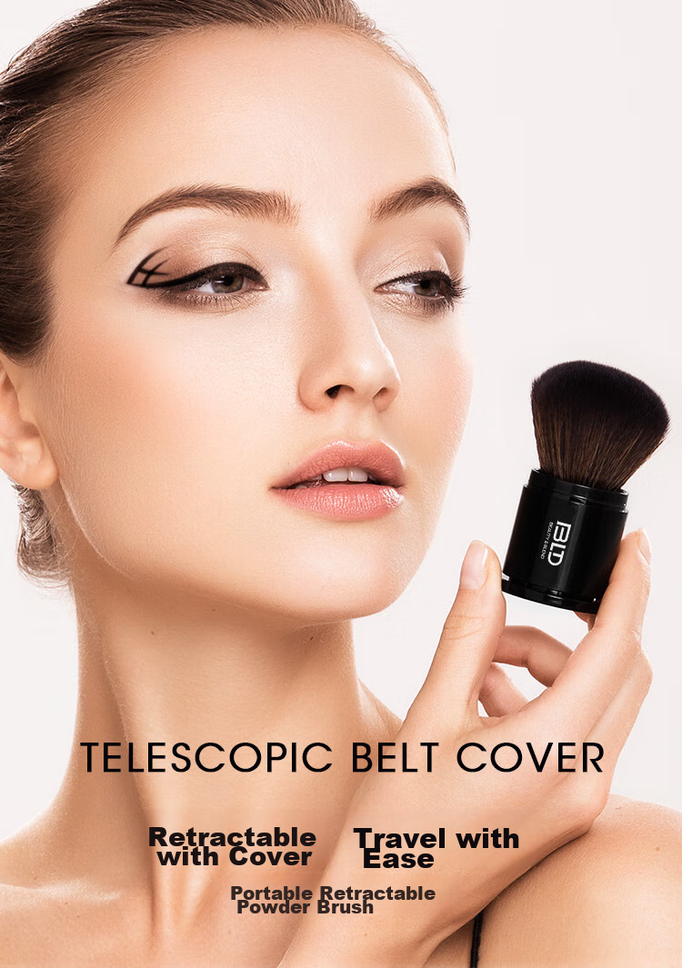 Beautyblend Retractable Portable Makeup Brush for Powder, Blush, Pressed Powder And Powder Compact - Single Pack 1
