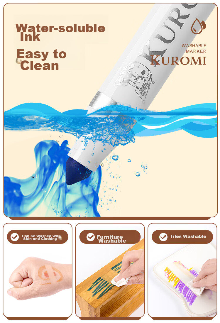 [Lowest Price Online] GuangBo (GuangBo) Marker Set 36 Colors Sanrio Co-Branded Washable Children's Watercolor Pens Drawing Pens Watercolor Painting Kit Kindergarten Student Colored Pens Gift KT84114 4