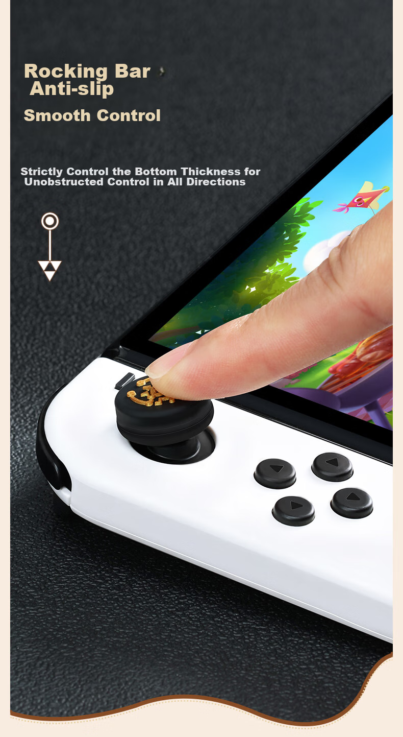 BUBM Switch Joy-Con Controller Joystick Covers, NS/OLED/Joysticks Gamepad Protective Cases, Silicone NS Game Accessories, Zelda: Breath of The Wild, Pack of 6 8