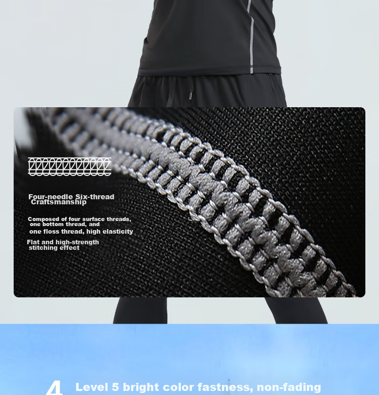 Fandimu Sports Set for Men, Three-Piece Fitness Outfit, Tight-Fitting Shirt for Running, Basketball, Badminton, Quick-Drying Breathable Weight Loss Wear 9