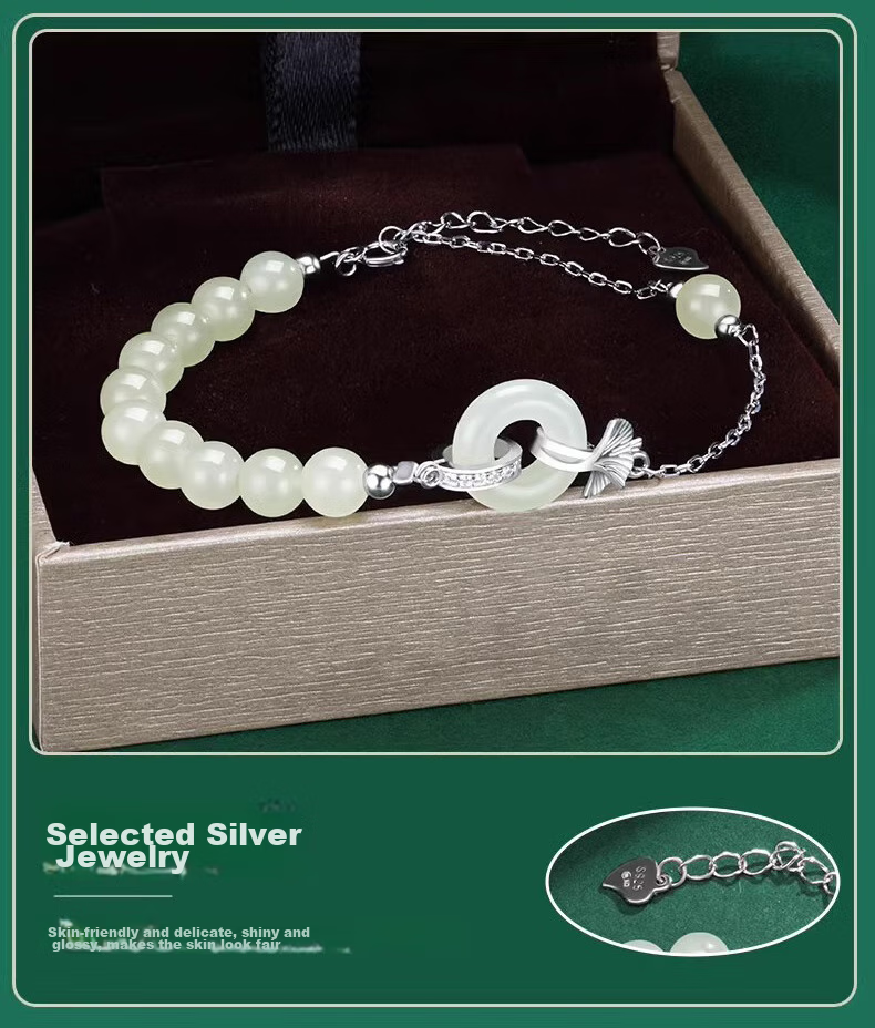 Zhoubaifu Three Lives Lucky Silver Bracelet for Women with Peace Buckle, Birthday Gift for Girlfriend Or Wife 5