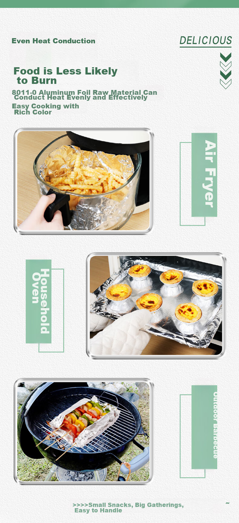 MIAOJIE Aluminum Foil, Large Bowl 20 Meters, Tin Foil, Suitable for Barbecue Oven And Air Fryer 6