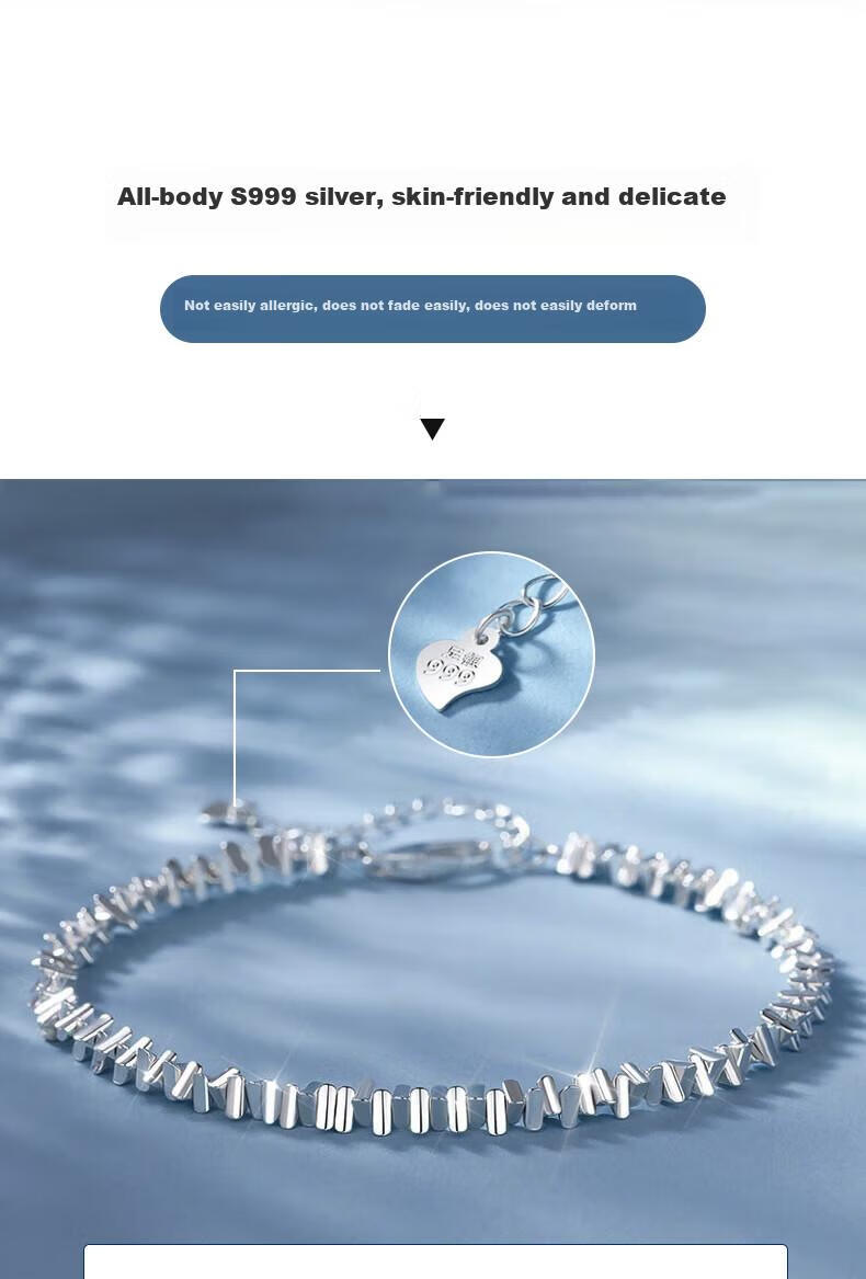 MANHE S925 Silver Bracelet for Women, 2026 New Style Beaded Bracelet, Practical Jewelry, Birthday Gift for Wife Or Girlfriend 6