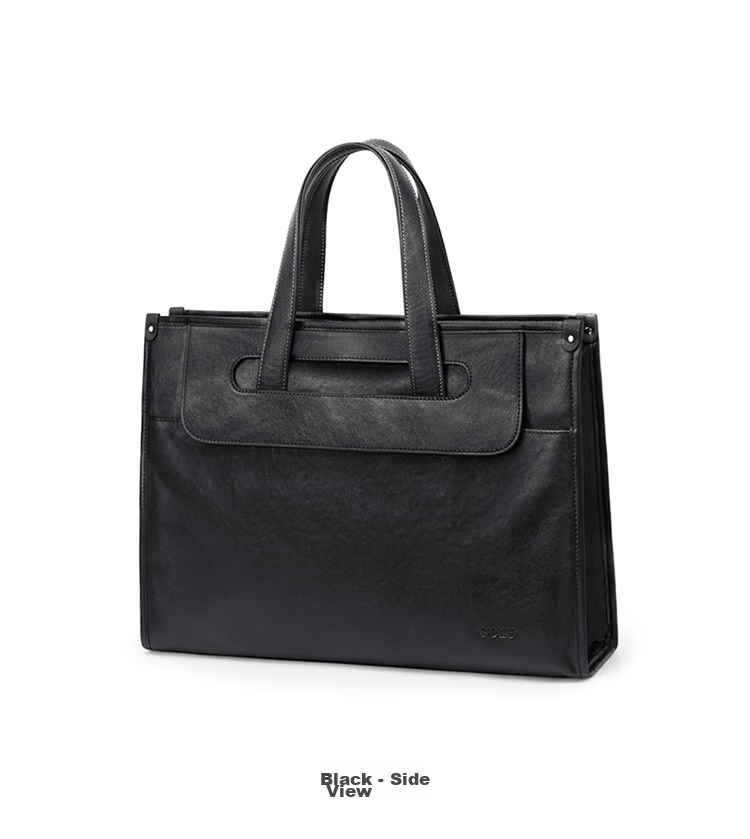GOLF Business Briefcase, Men's Top-Grain Leather Handbag, 15-Inch Laptop Bag, Briefcase, Gift for Boyfriend Or Father 19