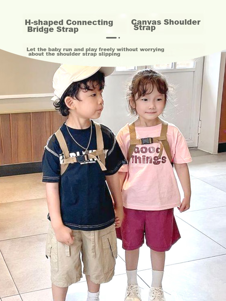 9I9 Anti-Lost Backpack, Kindergarten Schoolbag, Baby Double Shoulder Small Backpack, Large Capacity, for Boys And Girls, Korean Version A33 Bear 7