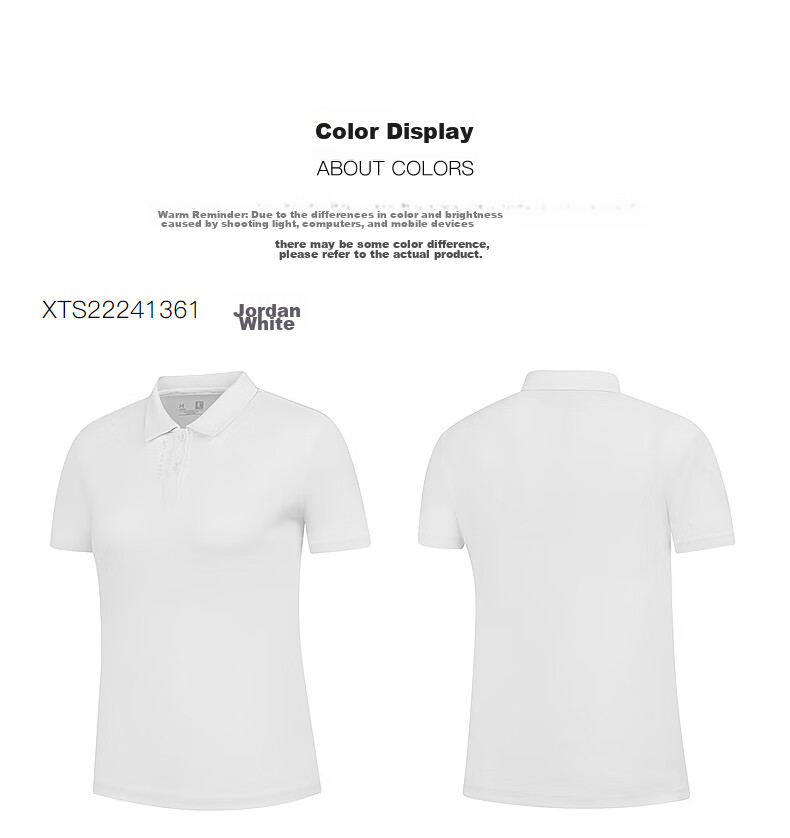 QIAODAN POLO Shirt, Women's T-Shirt, Comfortable Business Casual, Summer Quick-Dry Short Sleeve, Ladies' Sports Top 27