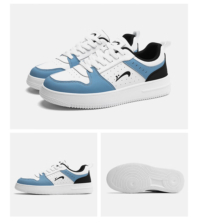 Guirenniao Women's Sneakers New Couple Casual Shoes Thick Sole Sports Shoes White/Black Size 38 42