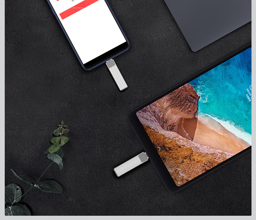Lenovo Invests in Brand Yinengzhe 128GB Type-C USB3.2 Flash Drive, F500 MAX Gun Color, 230MB/s, Dual-Use for Phone And Computer, 360° Rotation, Dual Interface Thumb Drive 13