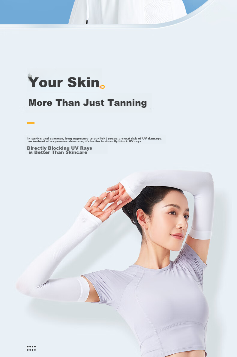 XTEP Ice Sleeves Sun Protection Driving Outdoor Sports Cycling Men Women Ice Silk Arm Sleeves Fishing UV Long Sleeve Protectors White One Pair 2