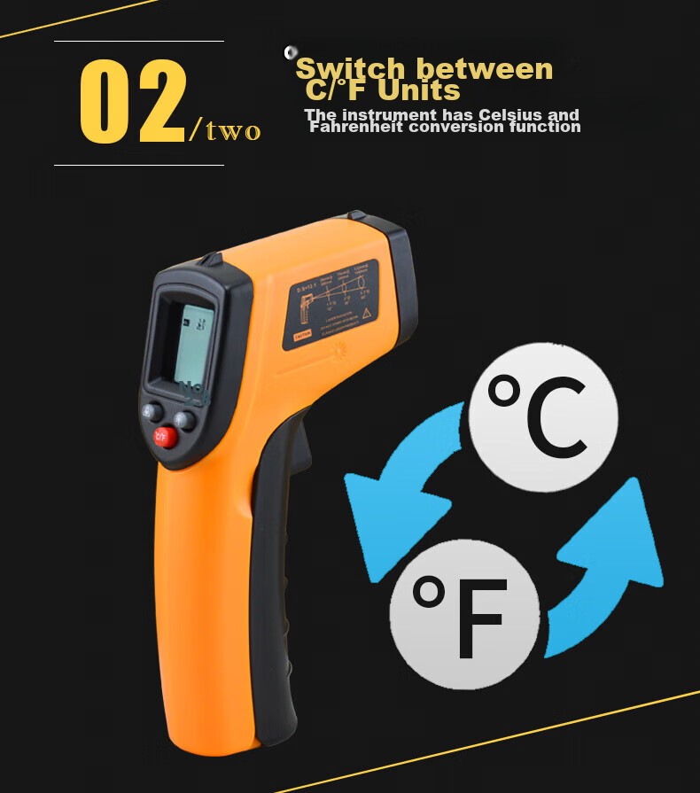 BENETECH Infrared Thermometer, Industrial Temperature Gun, Oil Temperature Measuring Instrument, Handheld Commercial Kitchen Thermometer GM321 10