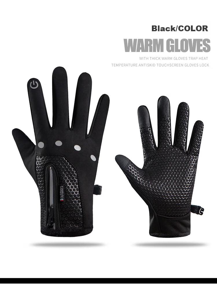 SolarStorm Winter Warm Gloves, Waterproof And Windproof, Fleece-Lined, Suitable for Men And Women, Touchscreen Compatible, Outdoor Cycling, Thickened Non-Slip Gloves 14