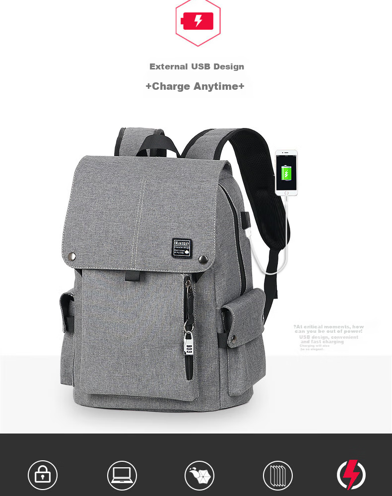 HALFEEL Backpack for Men, Large Capacity Business Travel Laptop Backpack for Middle School, High School And College Students 2