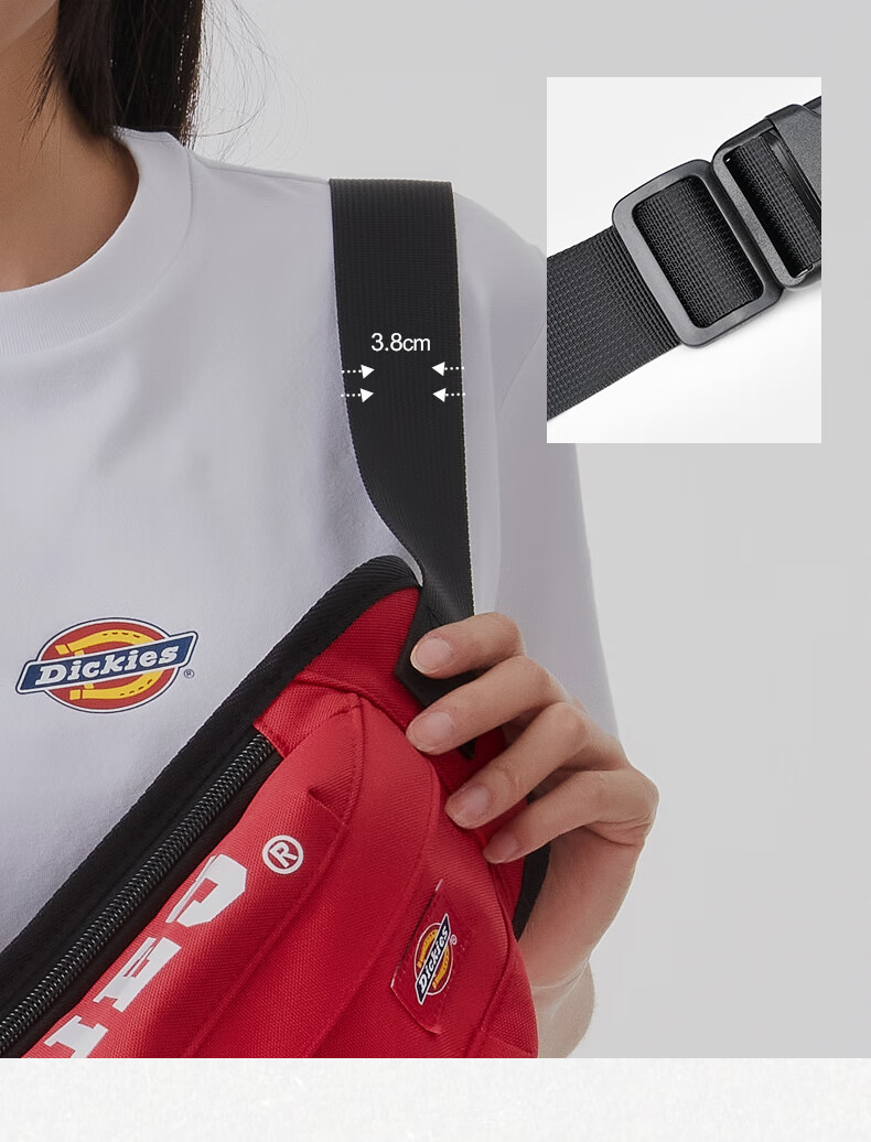 Dickies Men's Crossbody Bag DK Multi-Compartment Waist And Chest Pack, 2025 New Style Lightweight Cycling Hiking Sports Travel Bag for Male And Female Students 8