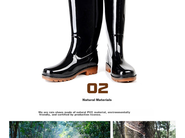 Warrior Men's Mid-High Rain Boots, Adult Waterproof Shoes, Kitchen Shoes, Rubber Boots, Overshoes, 8857 Black, Size 41 8