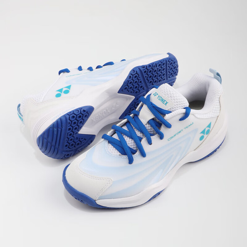 Кроссовки для бадминтона YONEX SHBCFT2EX, мужские, износостойкие, амортизирующие, белые с синим, размер 43