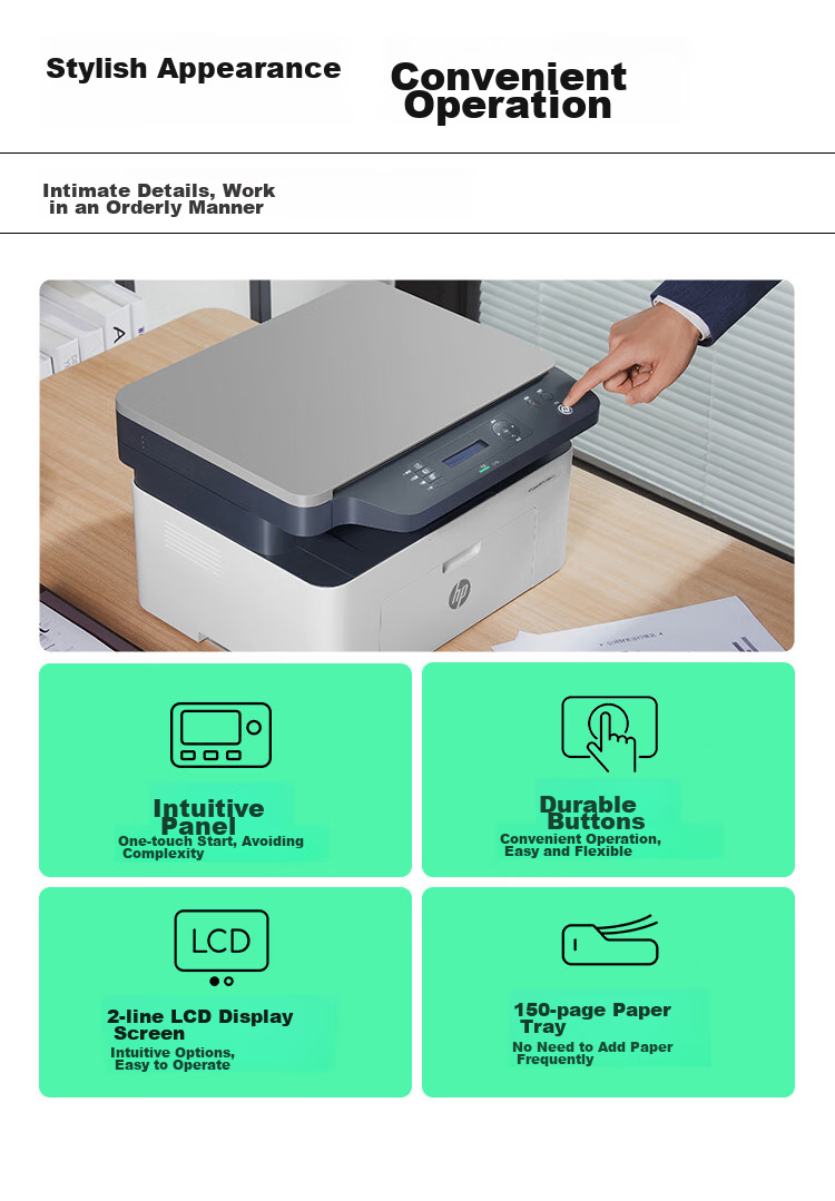 HP 1188a Laser Multifunction Compact Home All-In Printer, Copier, Scanner And Office Machine (Upgraded Version of 136a) 12