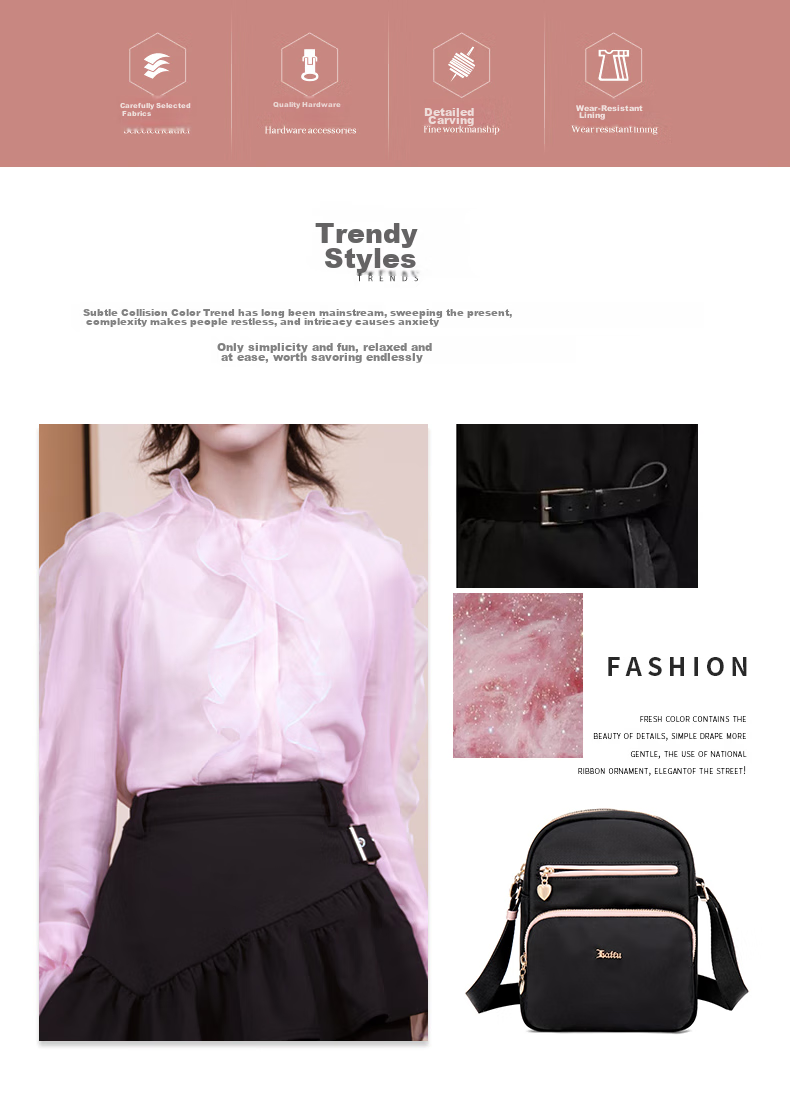 Laifu Handbag, Women's Shoulder Crossbody Bag, Casual Versatile Ladies' Small Square Bag, Phone Pouch, Birthday Gift 3