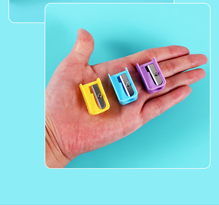M&G Mini Pencil Sharpener Student Portable Single-Hole Plastic Pencil Sharpener APS91211 Pack of 50 1