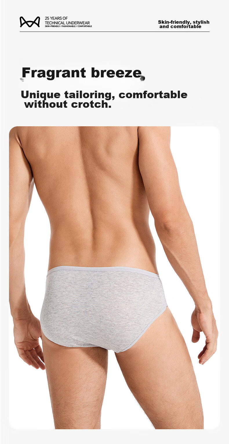 MiiOW Disposable Men's Briefs, Sterilized, Individually Wrapped, Low-Rise, for Business Trips And Travel, XL Size 6