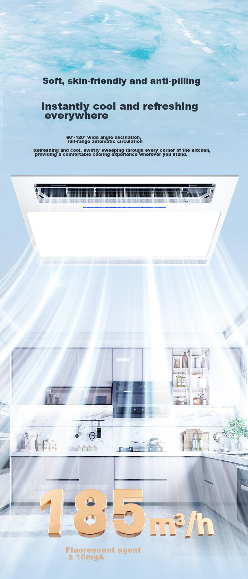 Midea Ceiling-Mounted Integrated Kitchen And Bathroom Lighting, Remote-Controlled Exhaust Fan with Ionization, Deodorizing, And Sterilization Functions B8P 10
