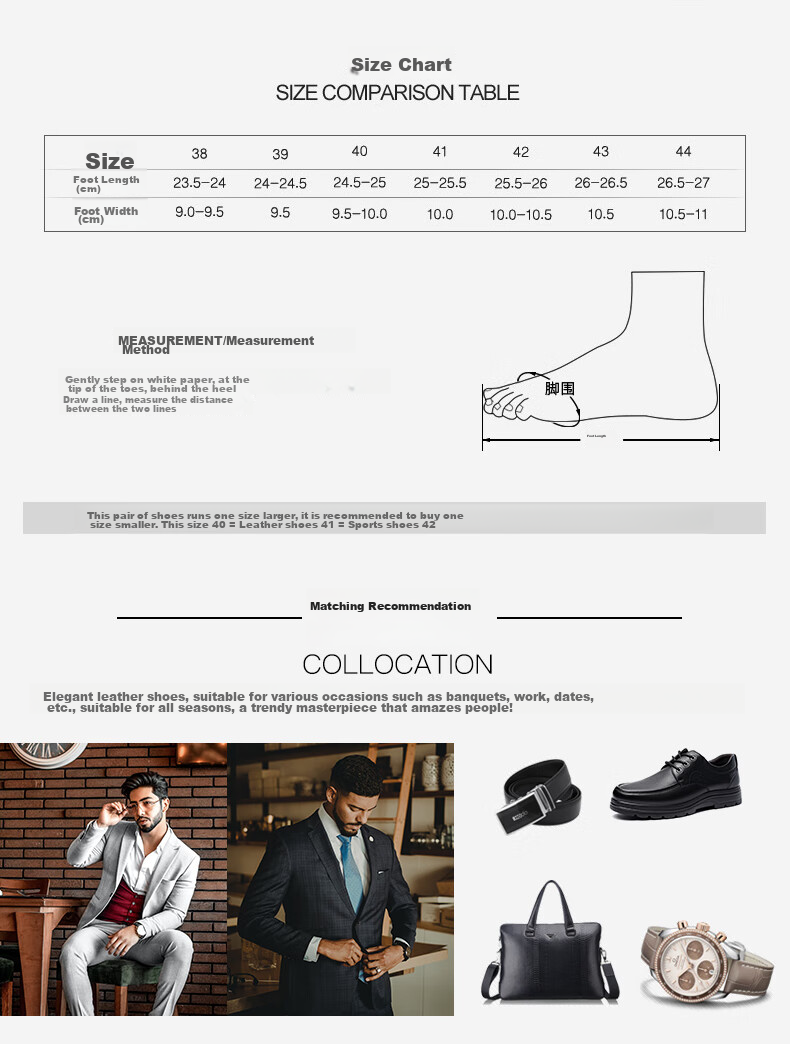 LAORENTOU Men's Leather Shoes, Business Casual Low-Top Shoes, Top-Grain Cowhide Lace-Up Thick-Soled Breathable Dad Shoes, 260279, Black, Size 39 4
