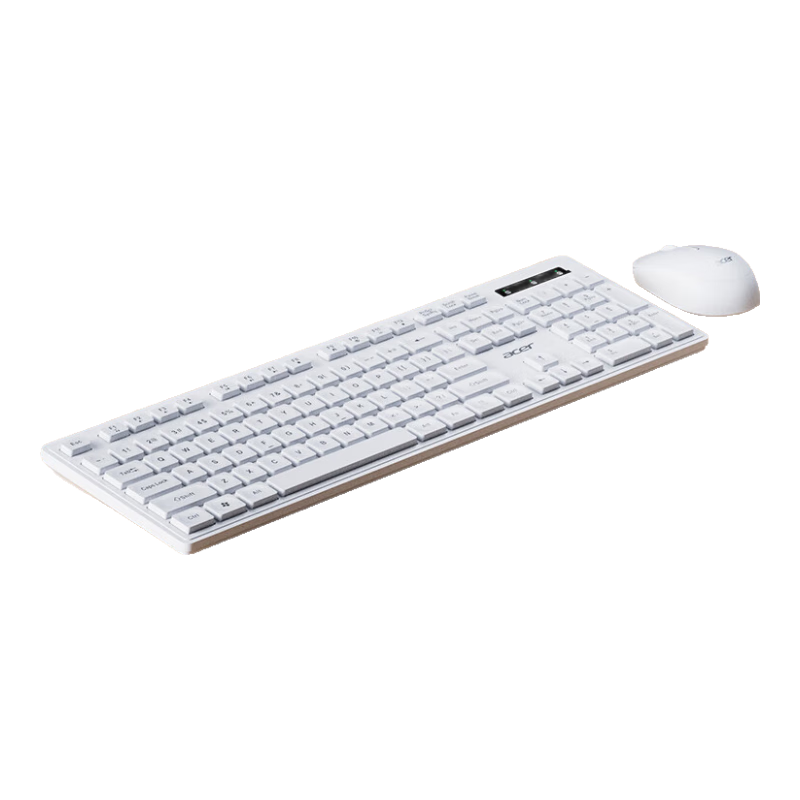 Acer Wireless Keyboard And Mouse Combo, Office Keyboard And Mouse Set, Splash-Resistant Computer Keyboard, Type-C Rechargeable Keyboard KM412 White